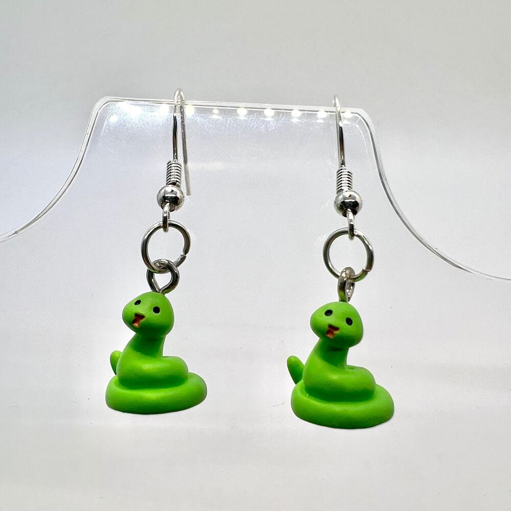 Mini Snake Earrings - Slytherin Earrings - Zoo Earrings - Forest Earrings